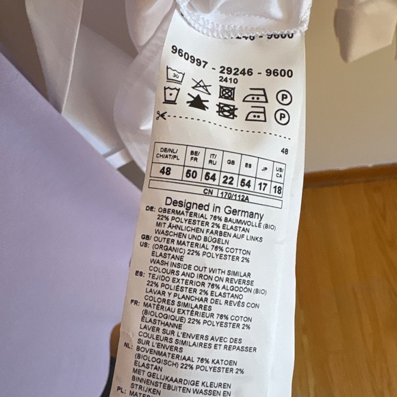 Samoon Classic White Blouse 76% Cotton 22%Polyester 2% Elastane - Picture 5 of 5